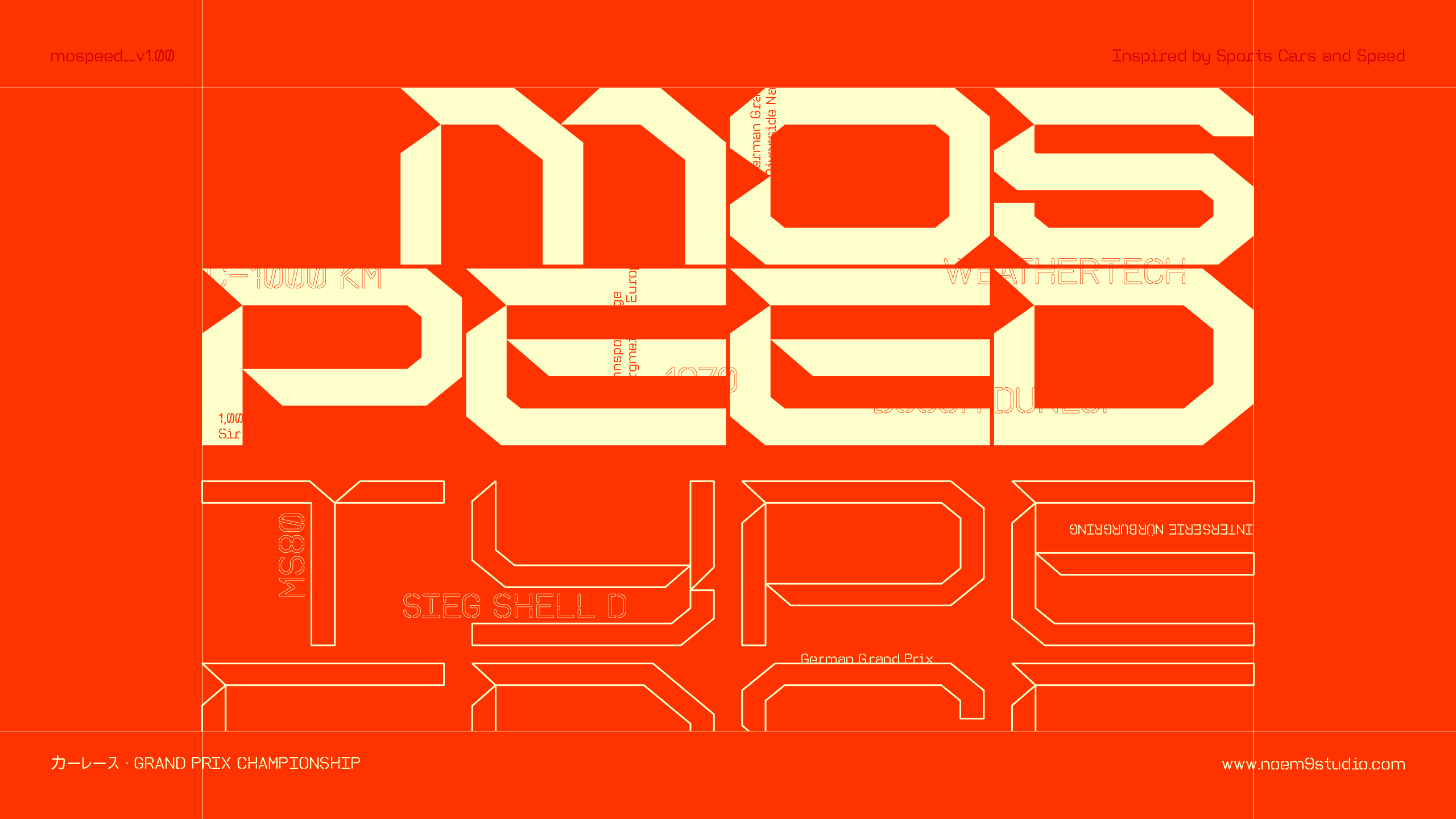 Mospeed Sports Geometric Display Typeface by Noem9 Studio 001-00